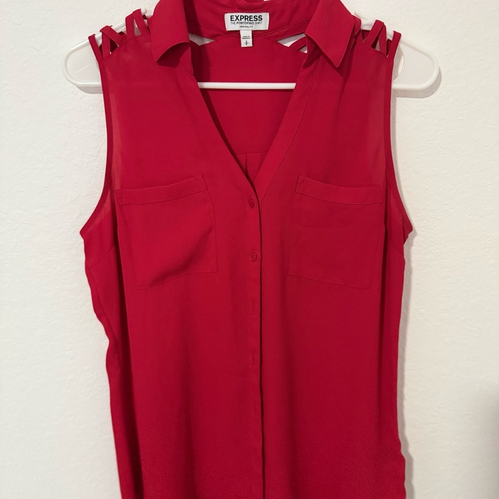 Express Red Portofino Shirt - Picture 3 of 4